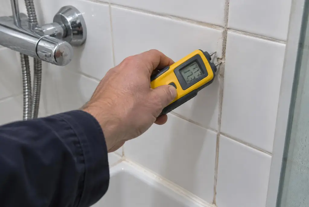 Lekdetectie Kockengen – vochtmeter op badkamertegels bij de douche